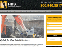 Tablet Screenshot of hydraulicbreakerservices.com